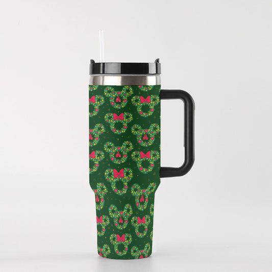 Christmas Wreaths 40 oz Tumbler With Handle