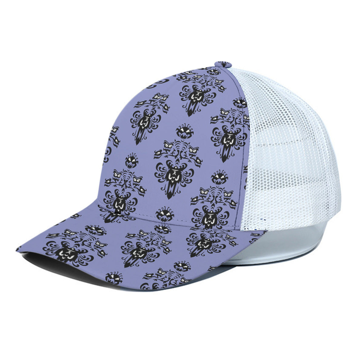 Haunted Mansion Wallpaper Unisex Trucker Hat With White Half Mesh