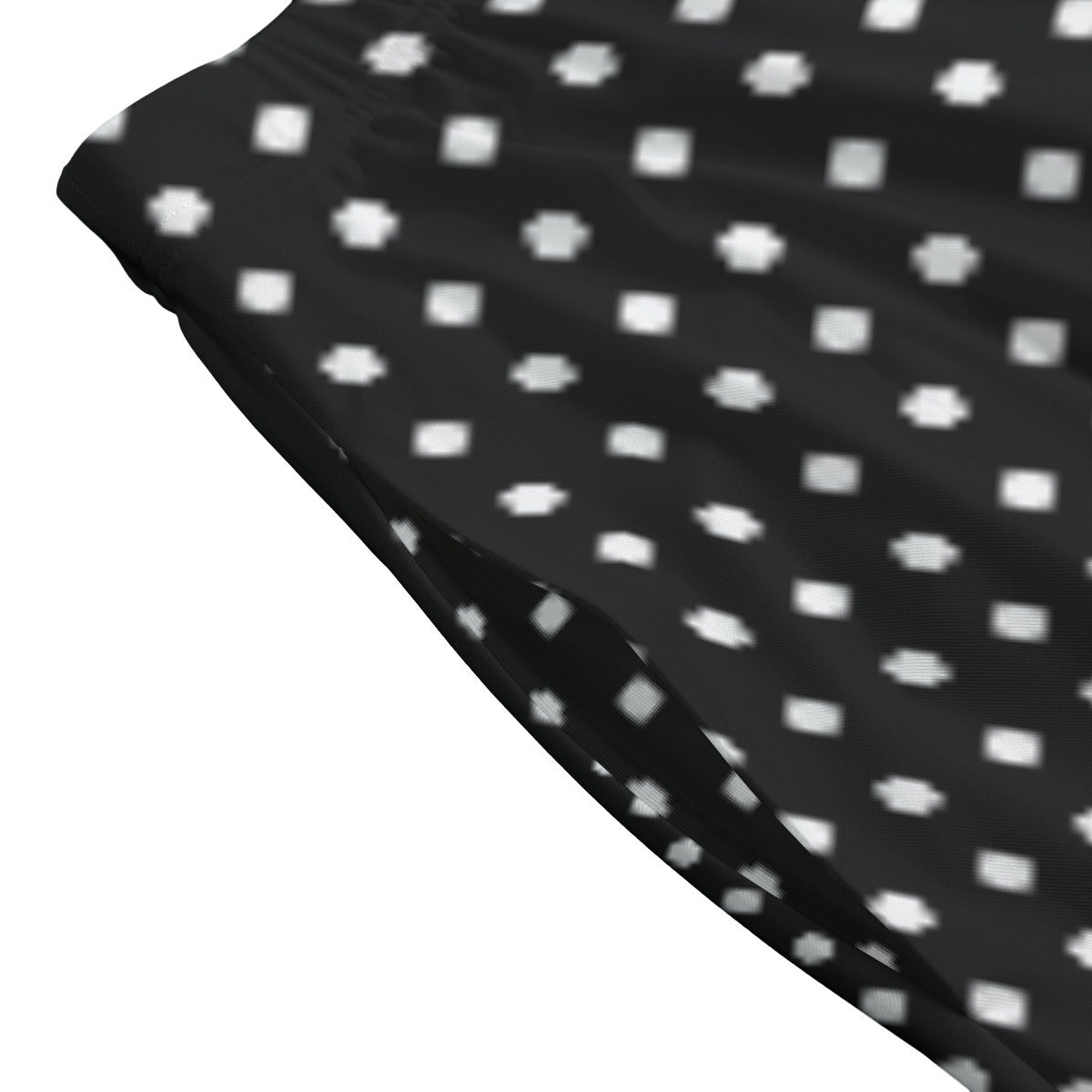 Black With White Polka Dots Women's Skirt With Pockets