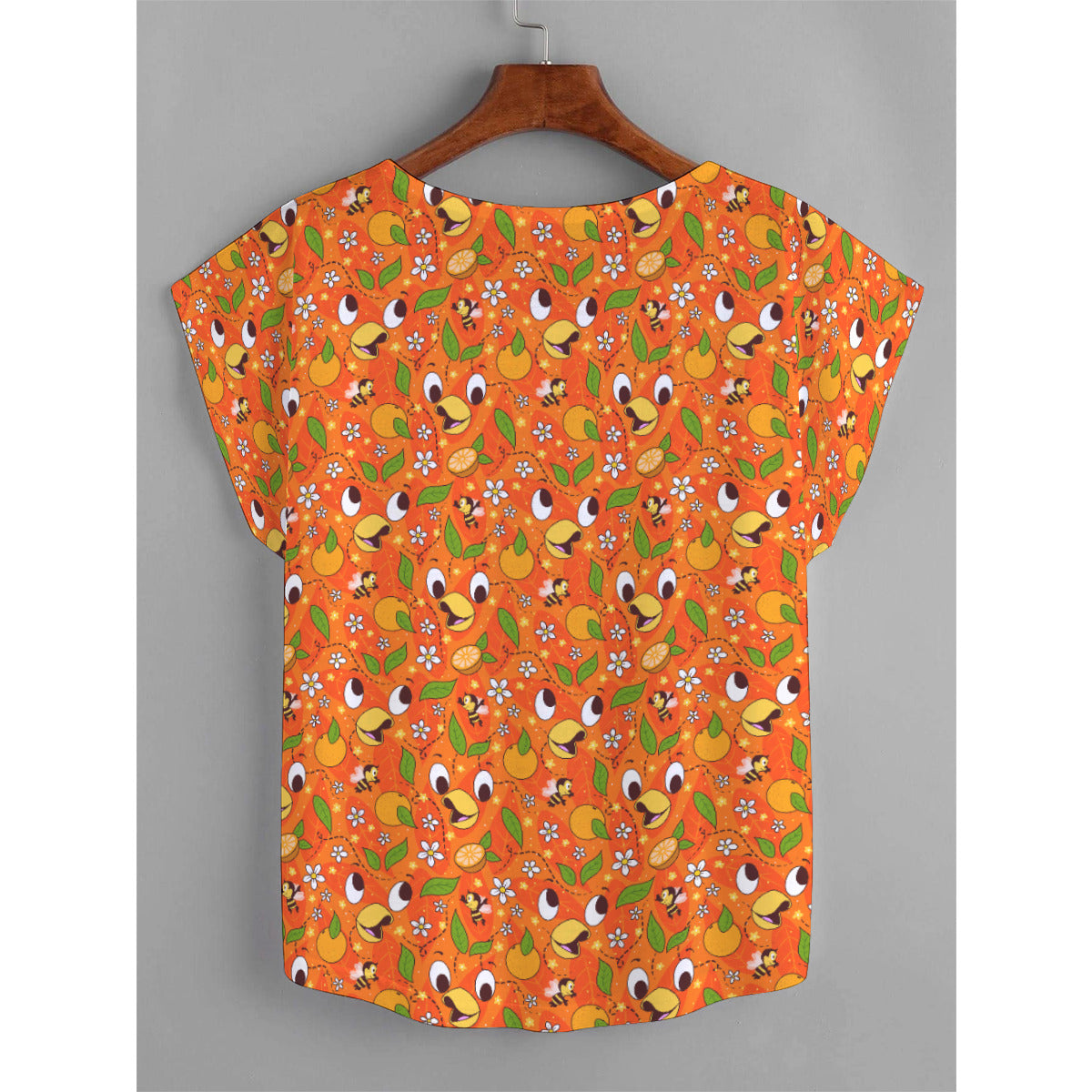 Orange Bird Plus Size Women's Curved Hem T-shirt