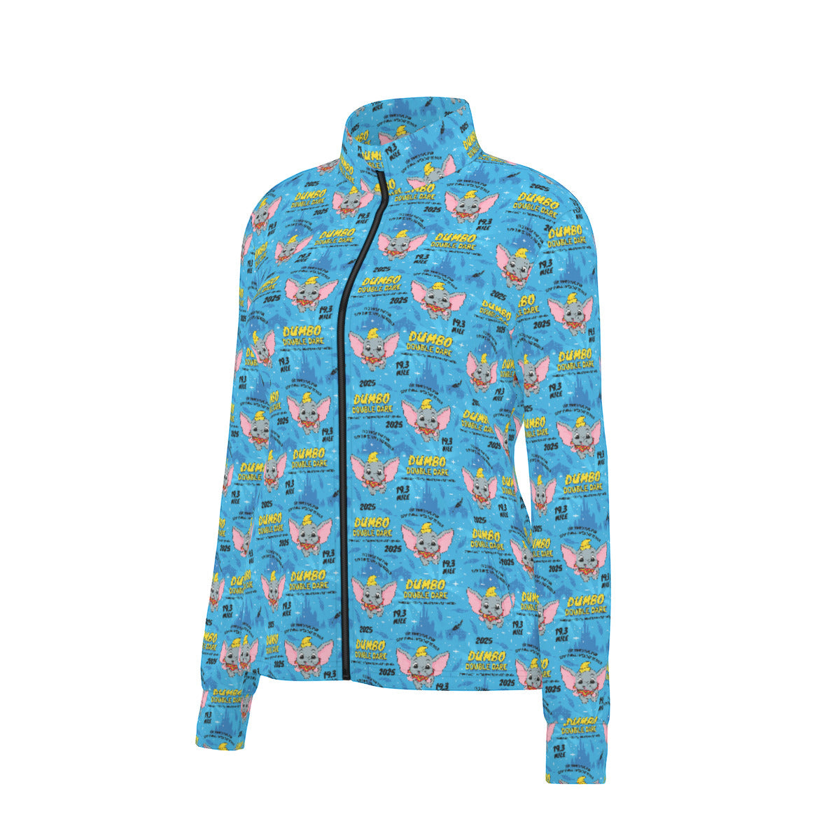 Disneyland Dumbo Double Date All-Over Print Women's Athletic Long Sleeve Thumbhole Jacket