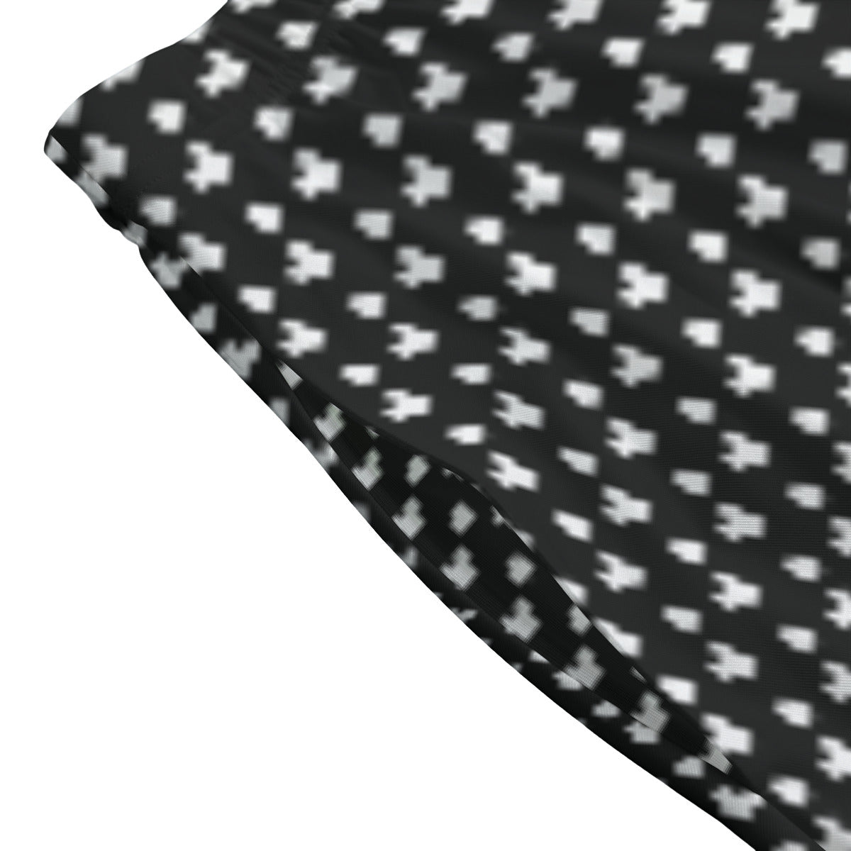 Black With White Mickey Polka Dots Women's Skirt With Pockets