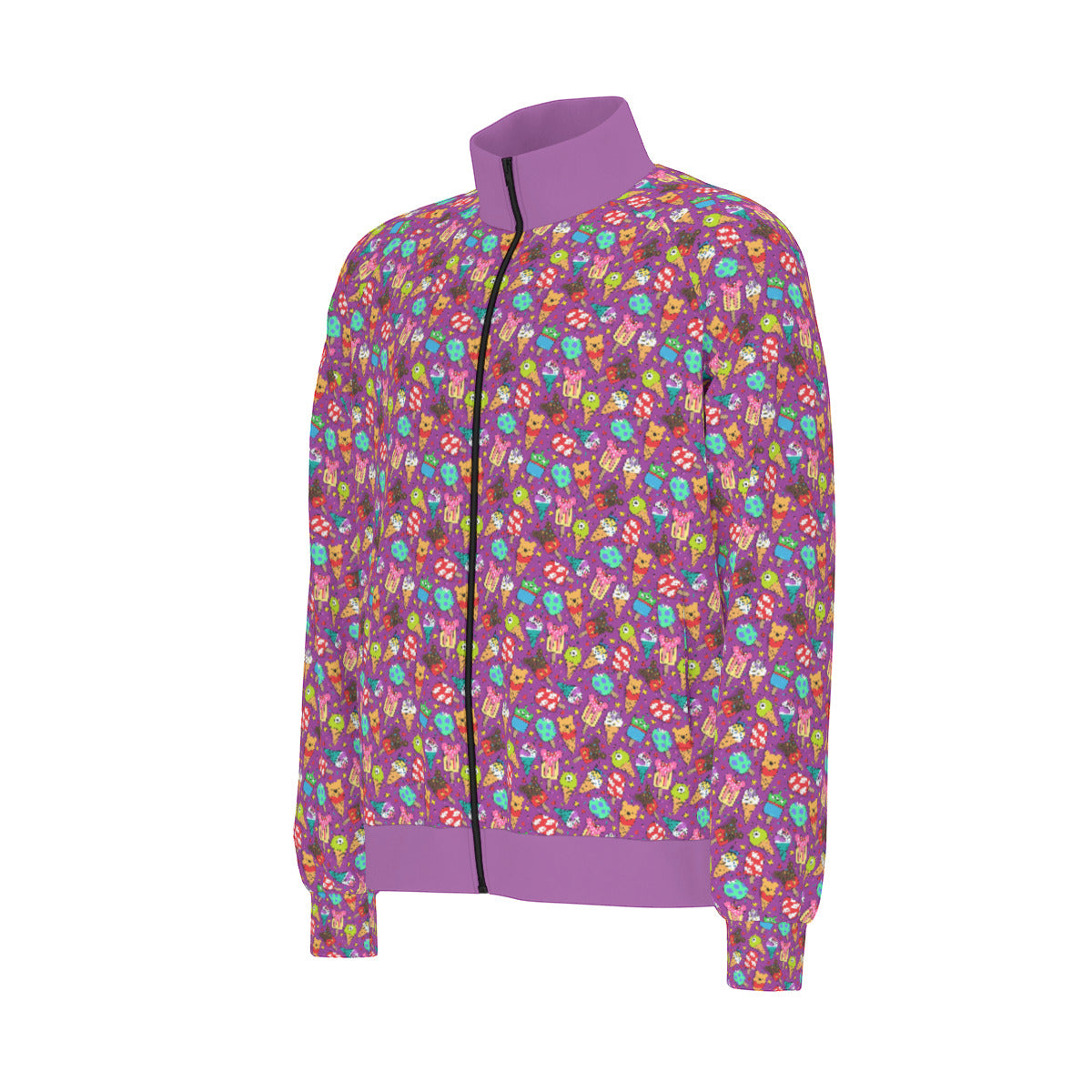 Ice Cream Unisex Stand Collar Jacket