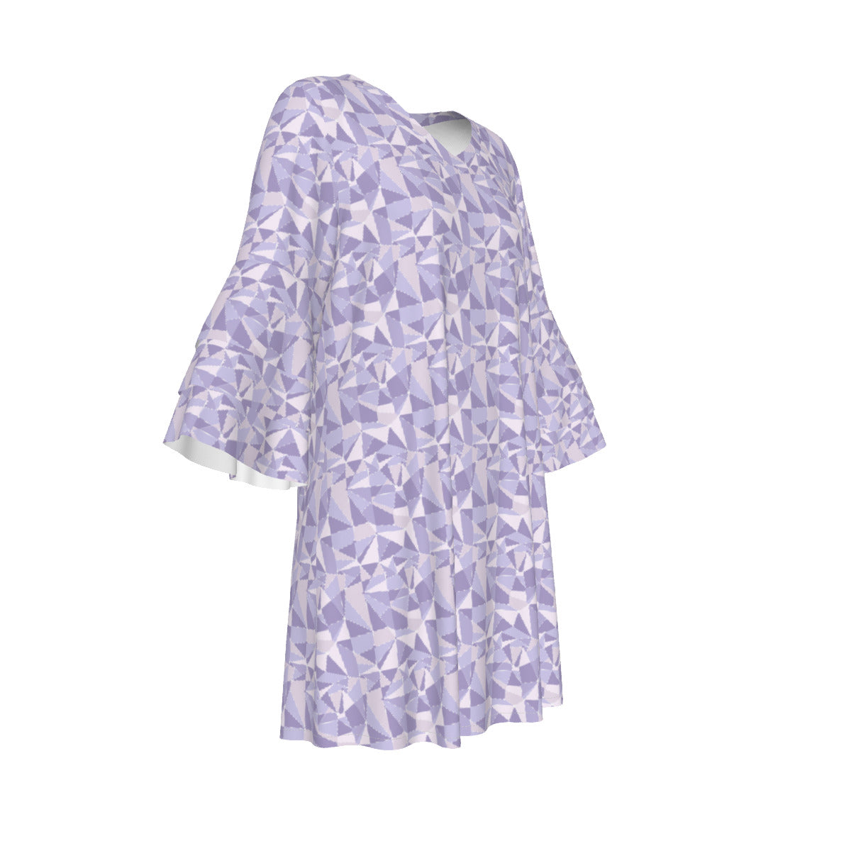 Purple Wall Women's Stacked Ruffle Sleeve Dress