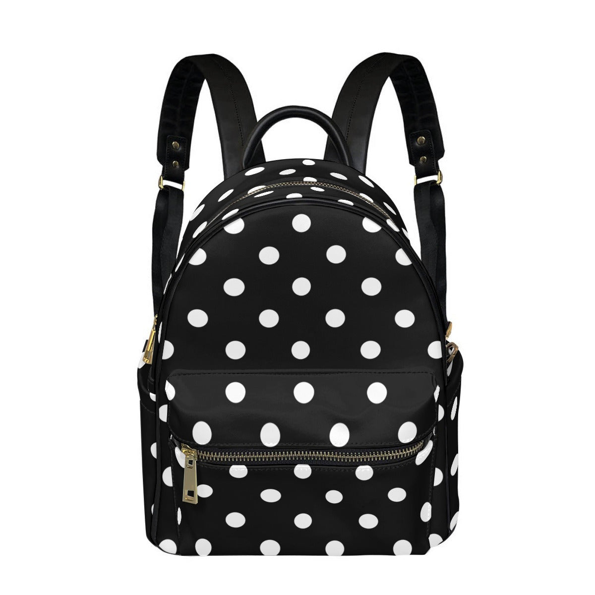 Black With White Polka Dots Mini Backpack