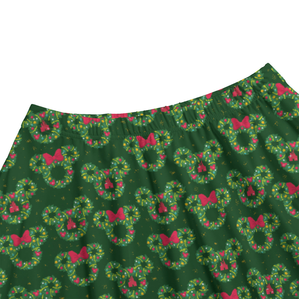 Christmas Wreaths Women's Long Maxi Skirt With Pockets