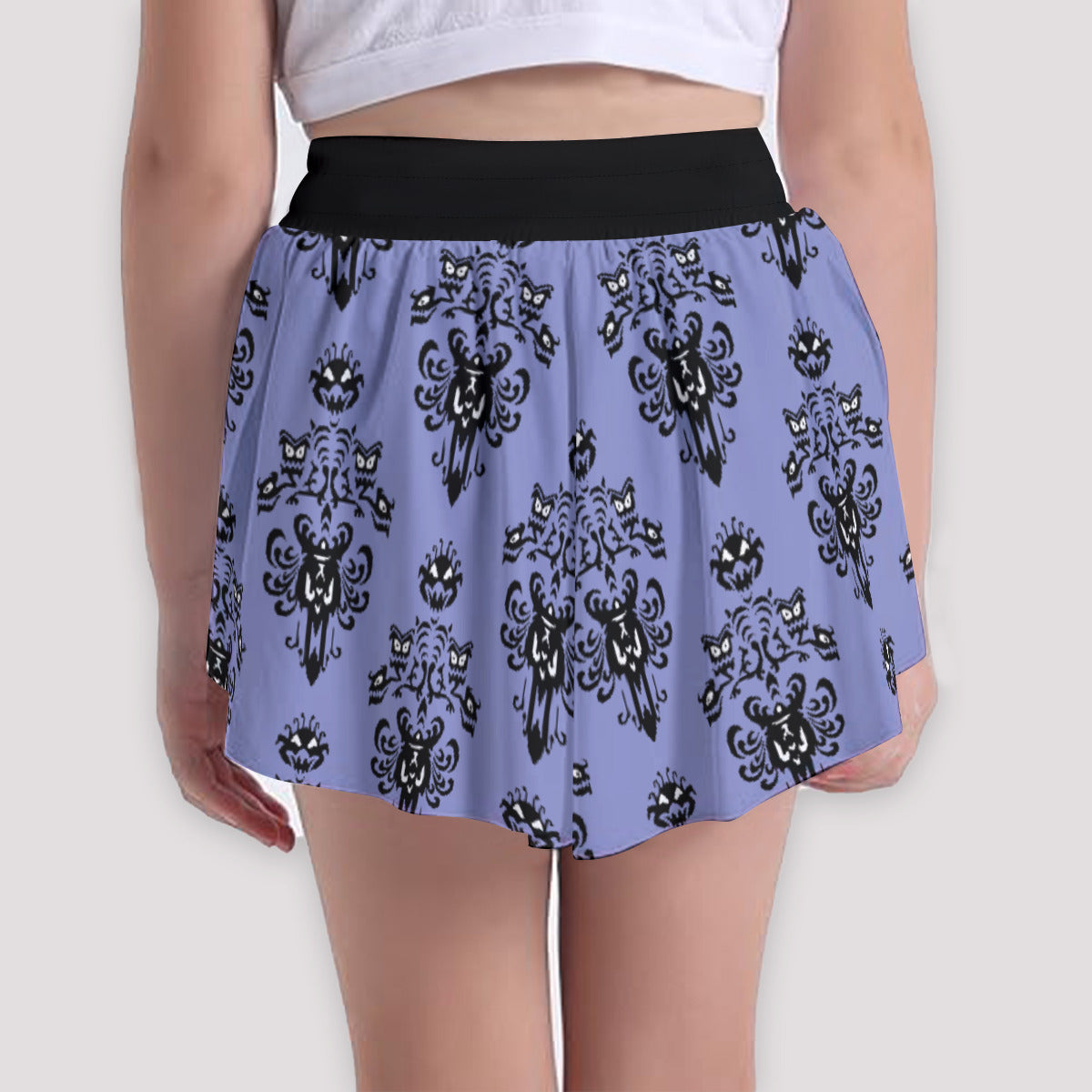 Haunted Mansion Wallpaper Girls' Sports Shorts