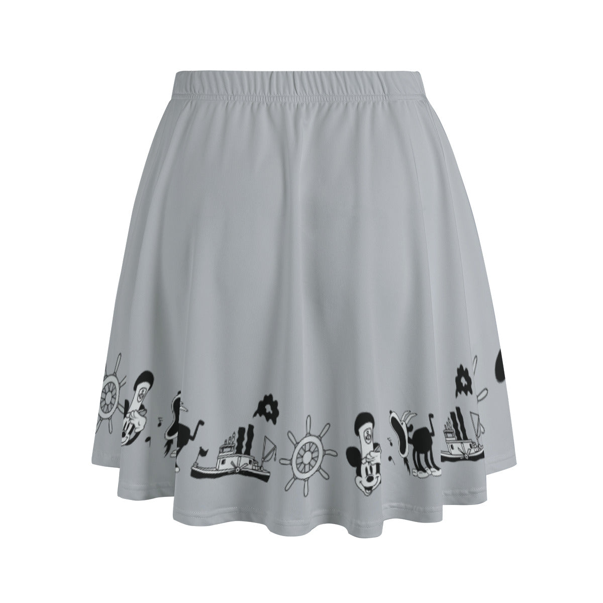 Steamboat Mickey Women's Skirt With Pockets