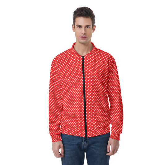 Red With White Mickey Polka Dots Unisex Light Jacket