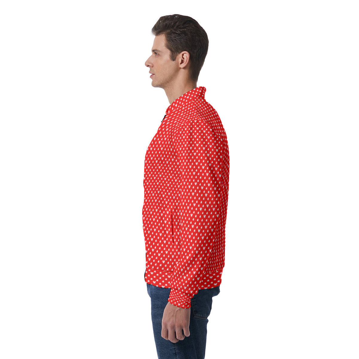 Red With White Mickey Polka Dots Unisex Light Jacket