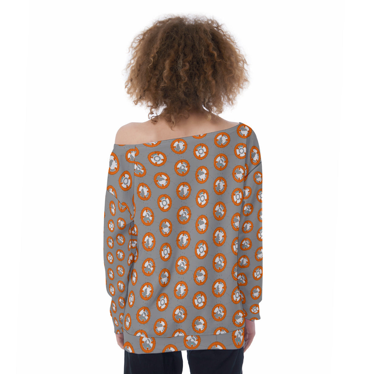 BB-8 Oversized Women's Off-Shoulder Sweatshirt
