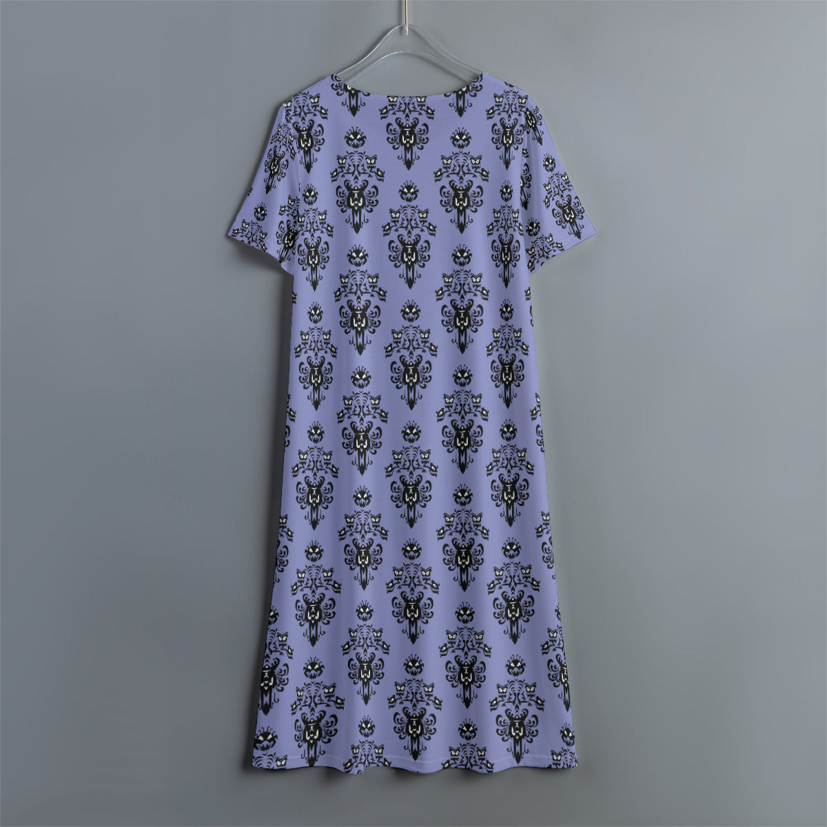 Haunted Mansion Wallpaper Women's Dress With Short Sleeve