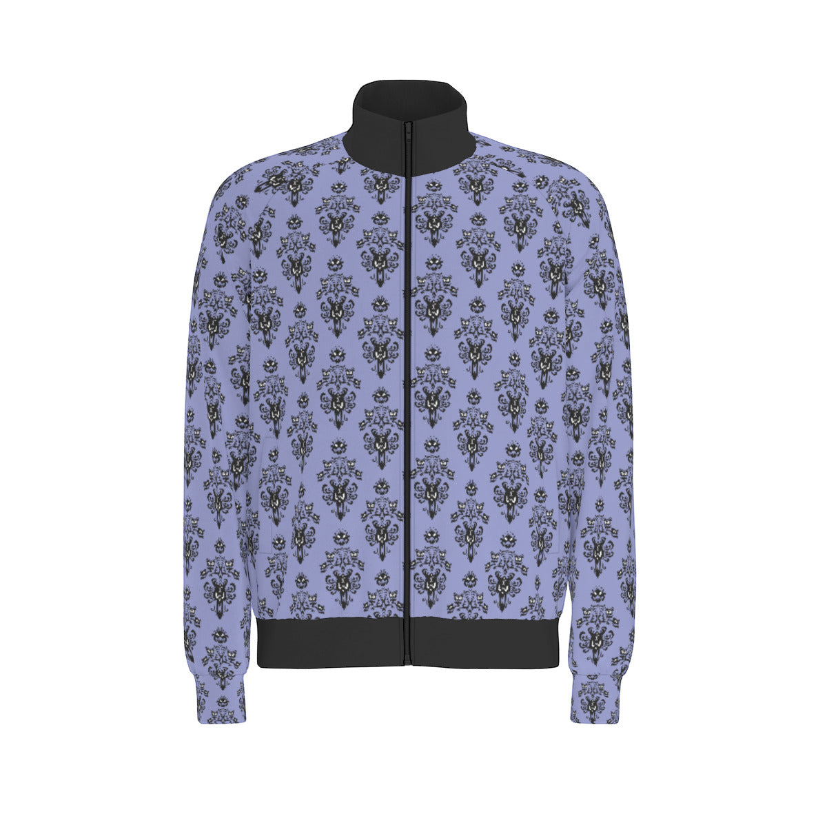 Haunted Mansion Wallpaper Unisex Stand Collar Jacket