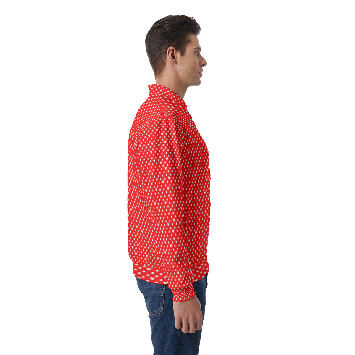 Red With White Mickey Polka Dots Unisex Light Jacket