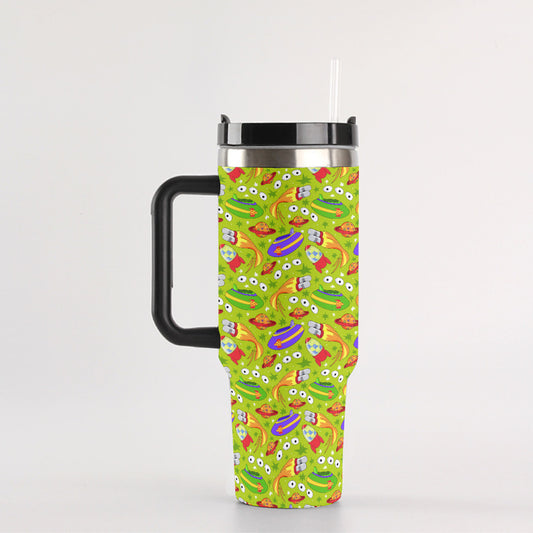 Aliens 40 oz Tumbler With Handle