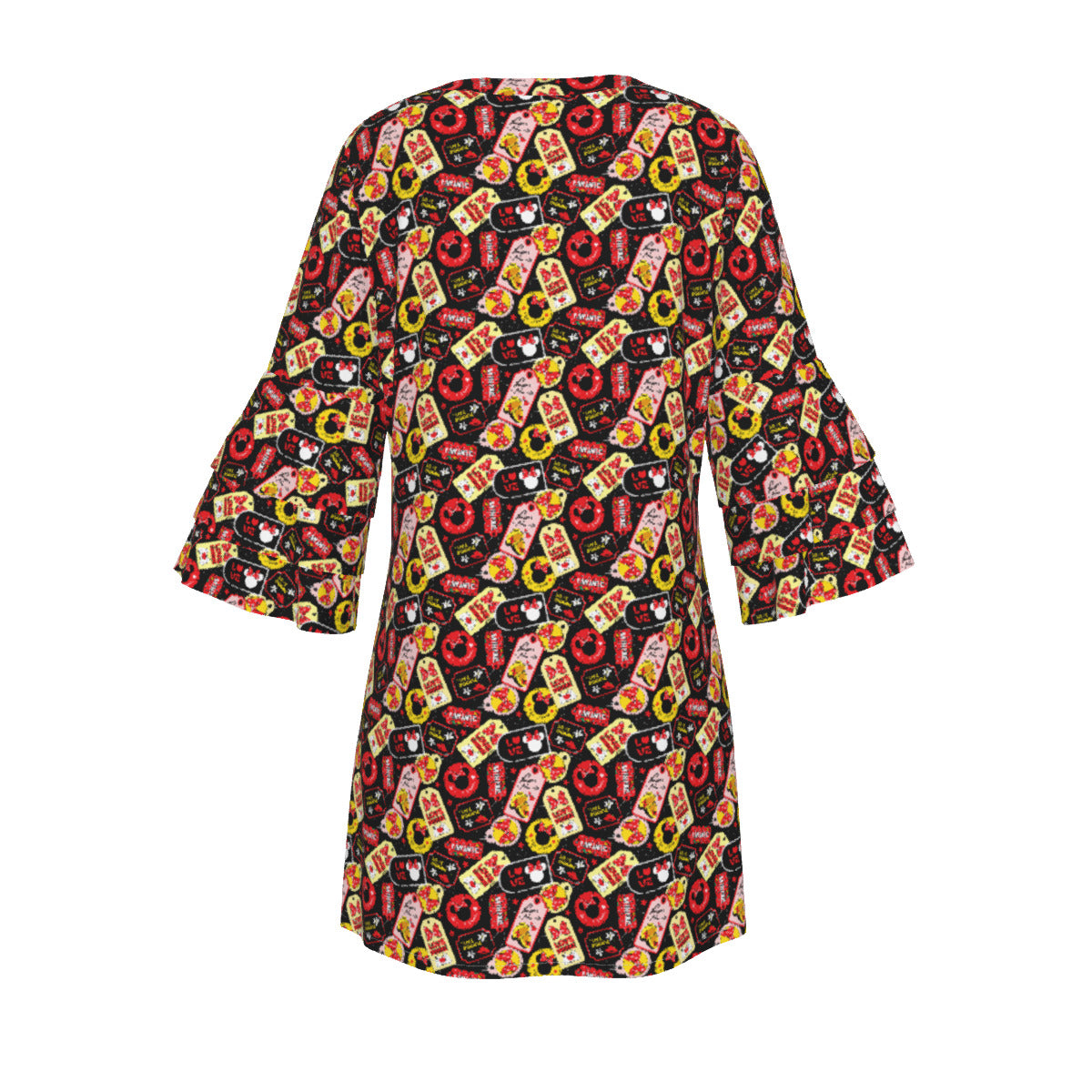 Minnie Tags Women's Stacked Ruffle Sleeve Dress