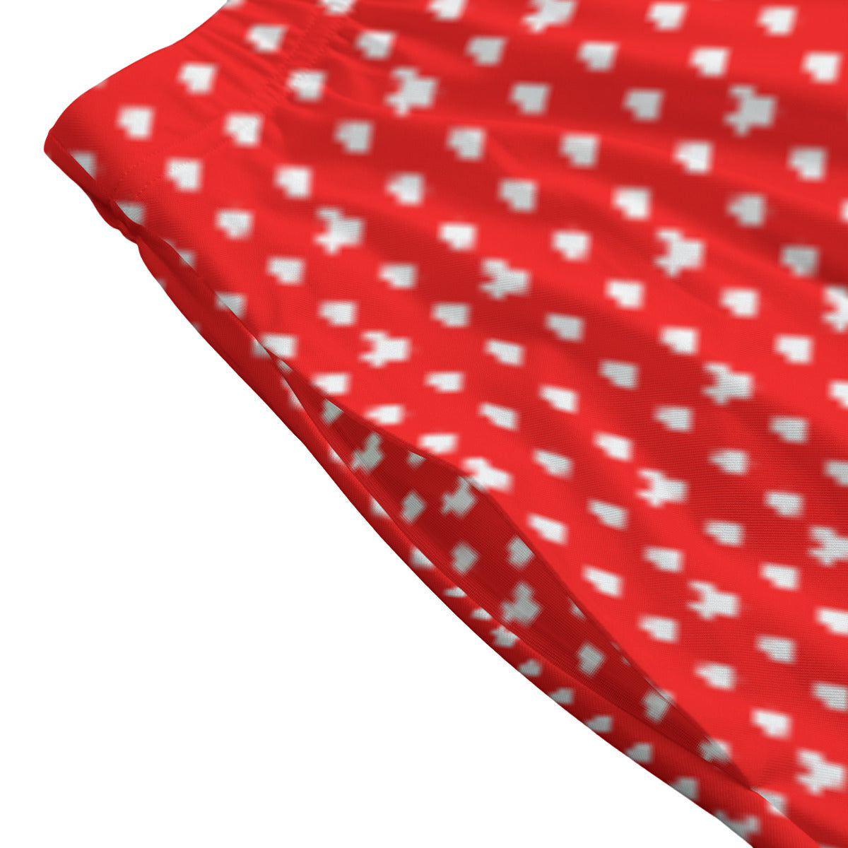 Red With White Mickey Polka Dots Women's Skirt With Pockets