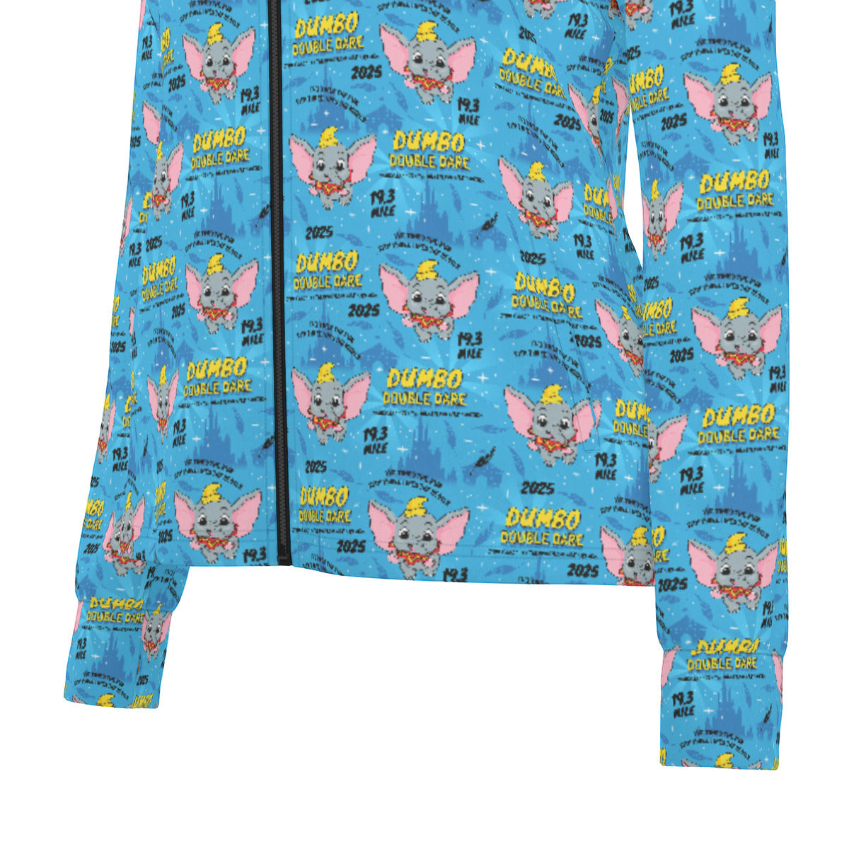 Disneyland Dumbo Double Date All-Over Print Women's Athletic Long Sleeve Thumbhole Jacket