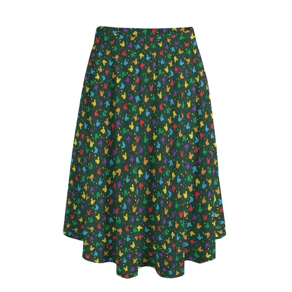 Christmas Lights Women's Long Maxi Skirt With Pockets