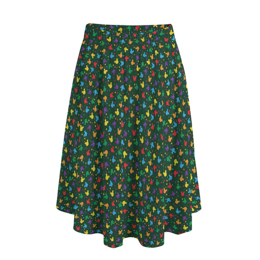 Christmas Lights Women's Long Maxi Skirt With Pockets