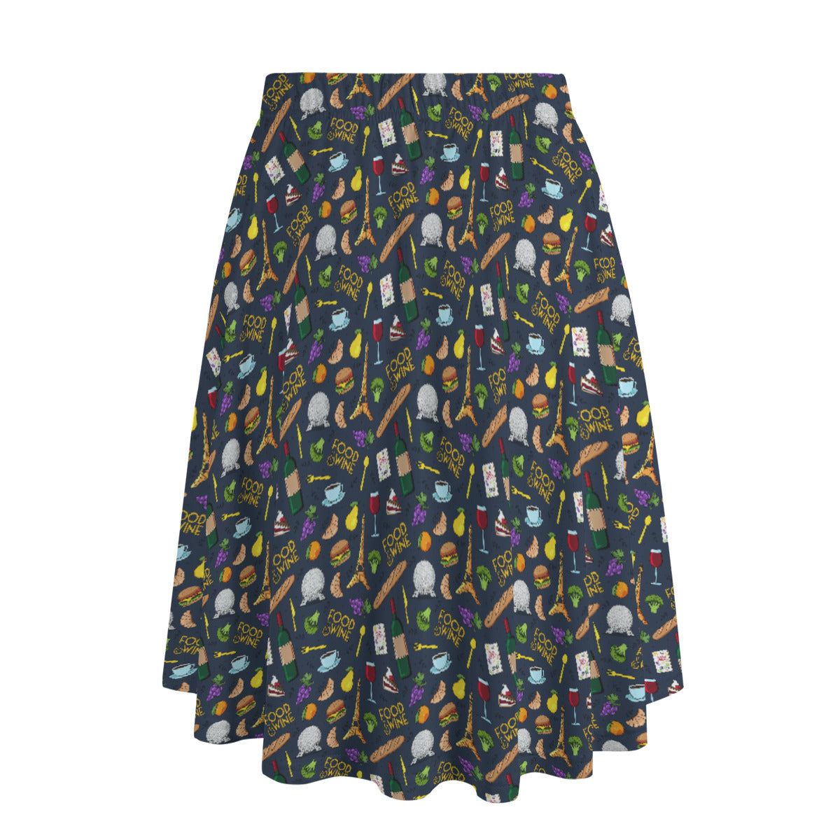 Food & Wine Women's Long Maxi Skirt With Pockets