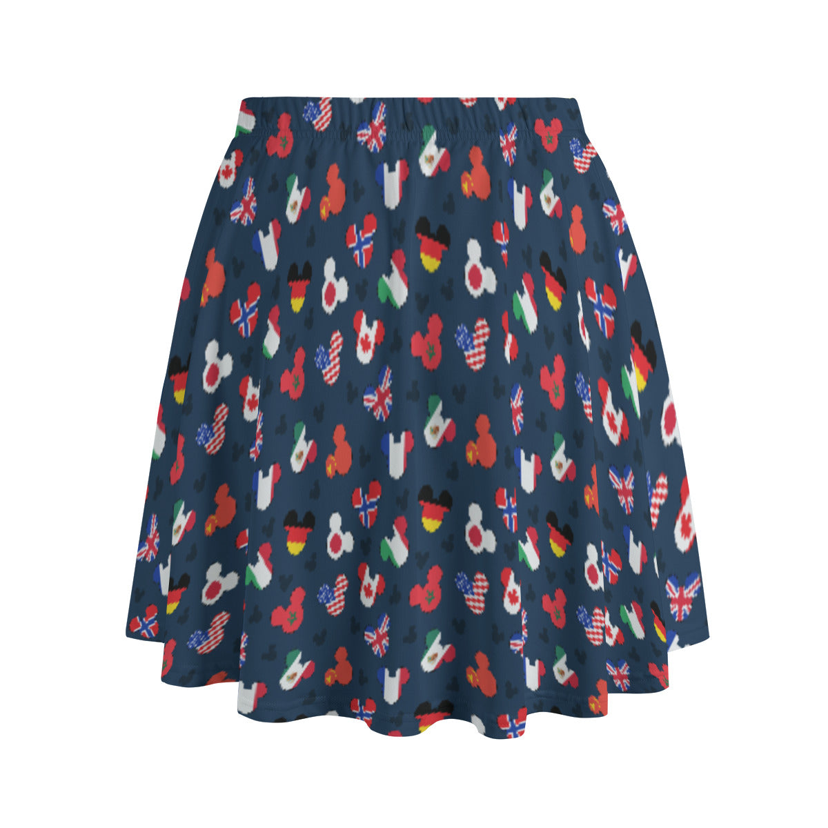 Mickey Flags Women's Skirt With Pockets