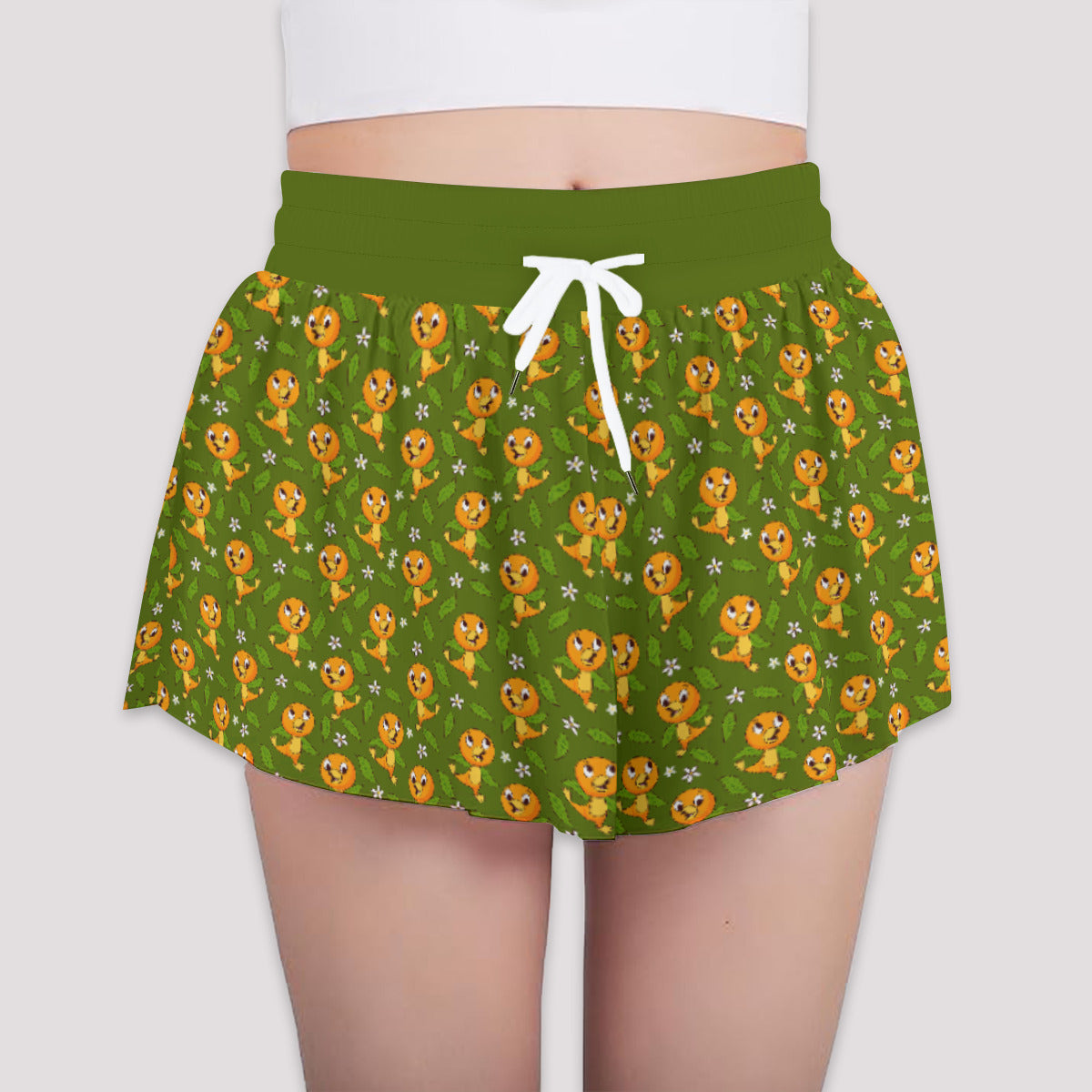 Orange Bird Girls' Sports Shorts