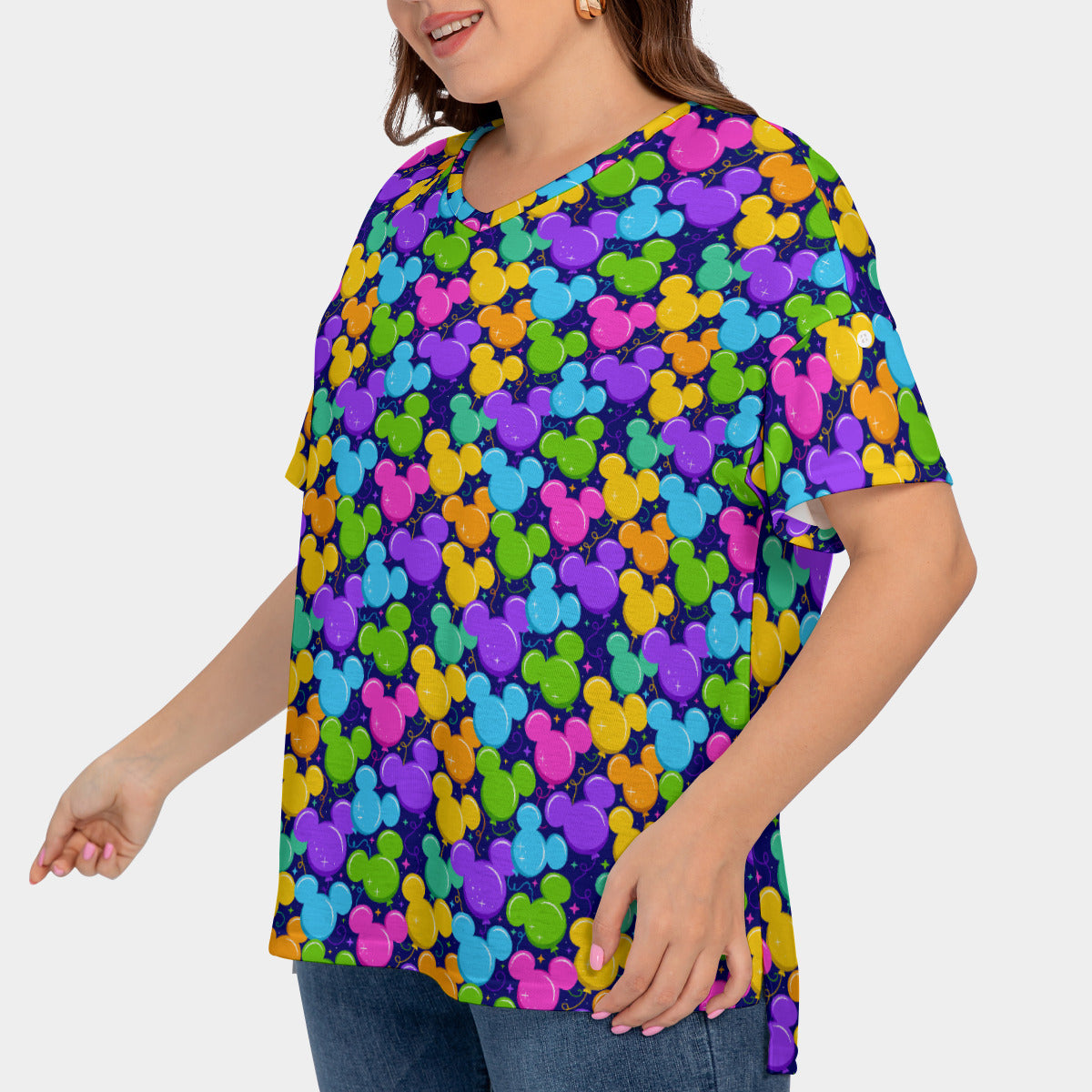Park Balloons Women's Plus Size Short Sleeve T-shirt With Sleeve Loops