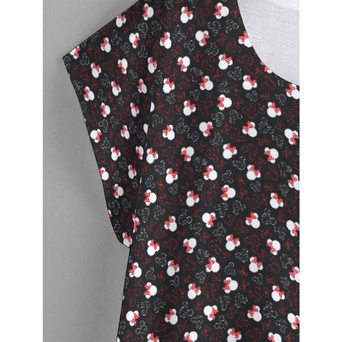 Mickey And Minnie Dots Plus Size Women's Curved Hem T-shirt