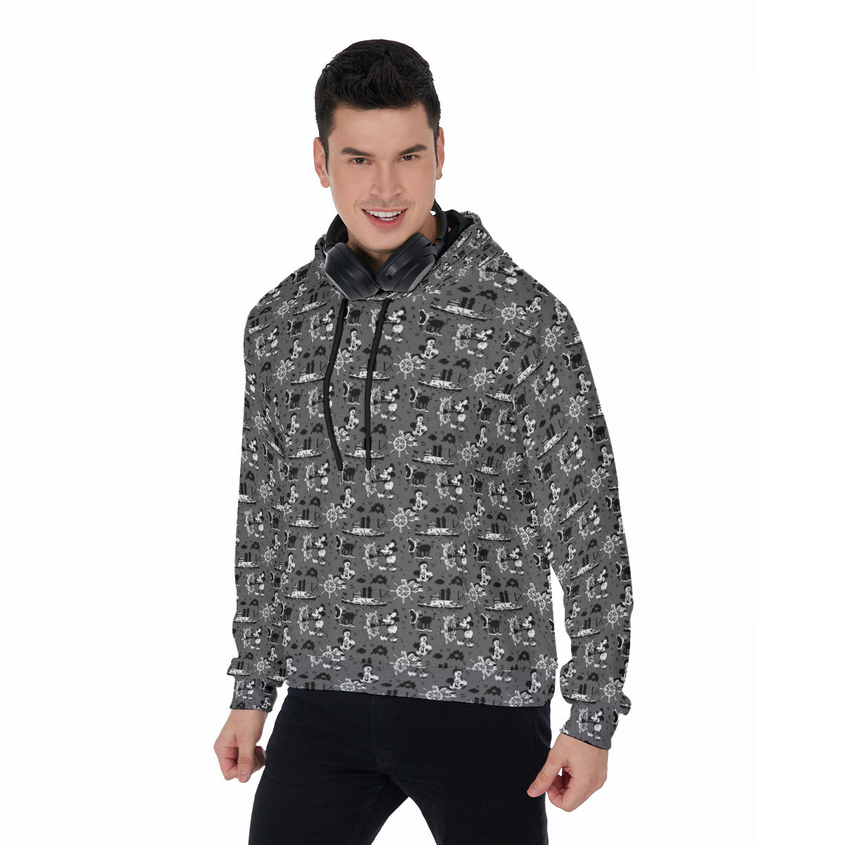 Steamboat Mickey Unisex Mirco Fleece Hoodie