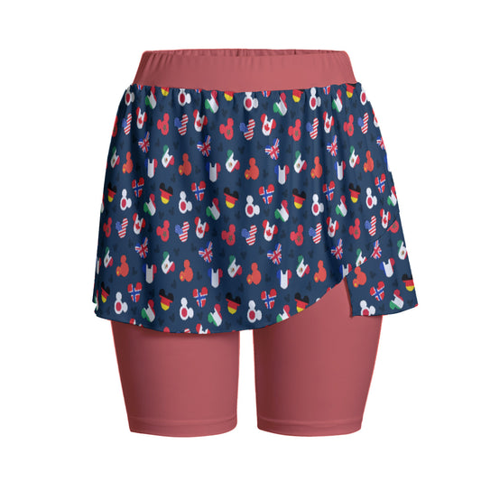 Mickey Flags Women's Sports Skorts