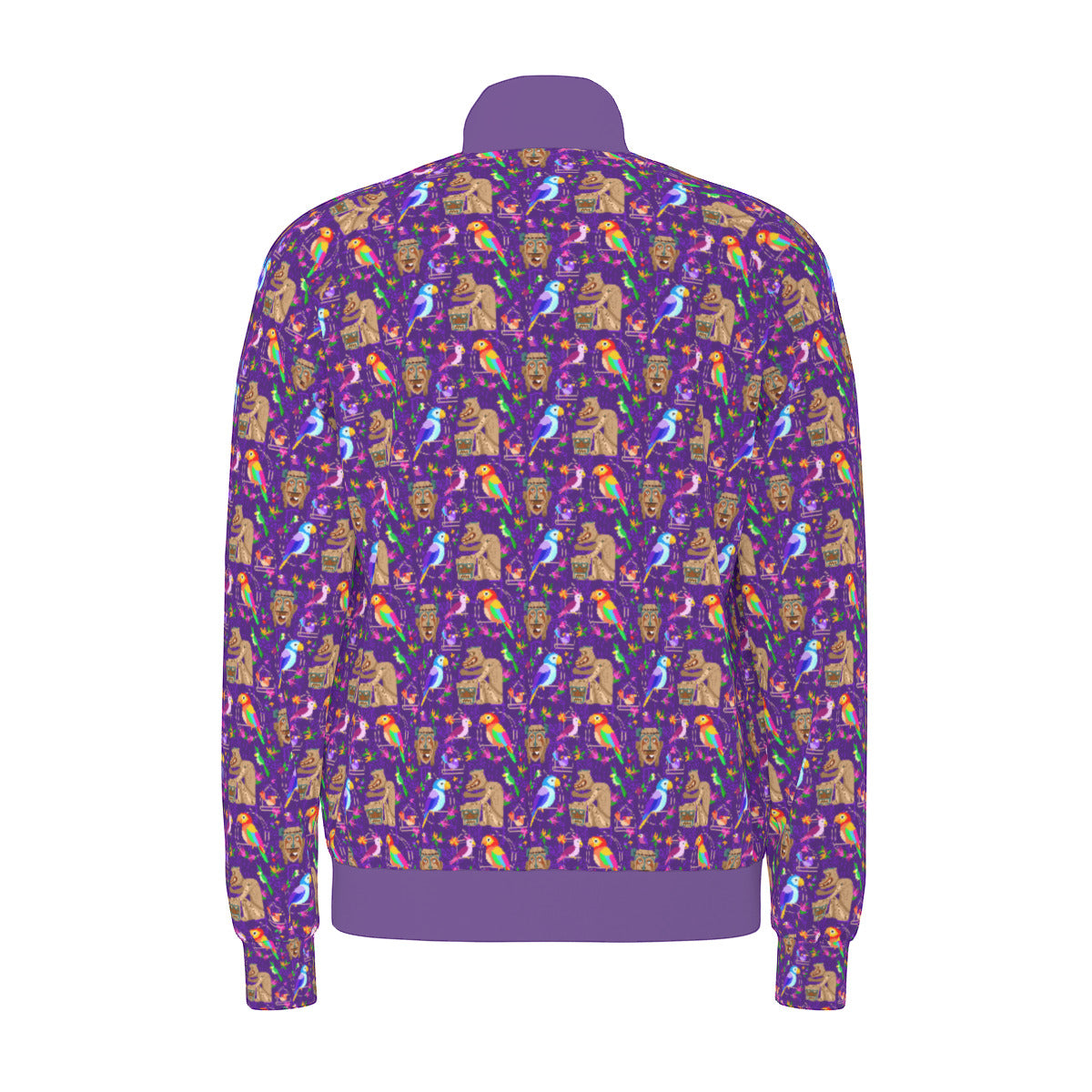 Tiki Plays The Drums Unisex Stand Collar Jacket