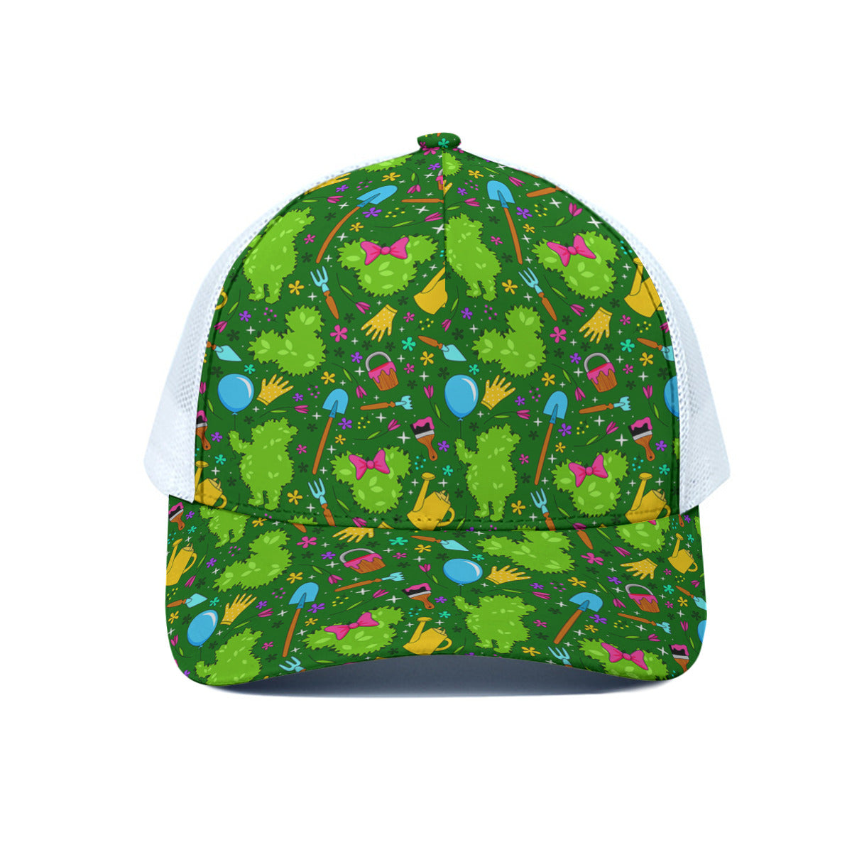 Flower And Garden Unisex Trucker Hat With White Half Mesh