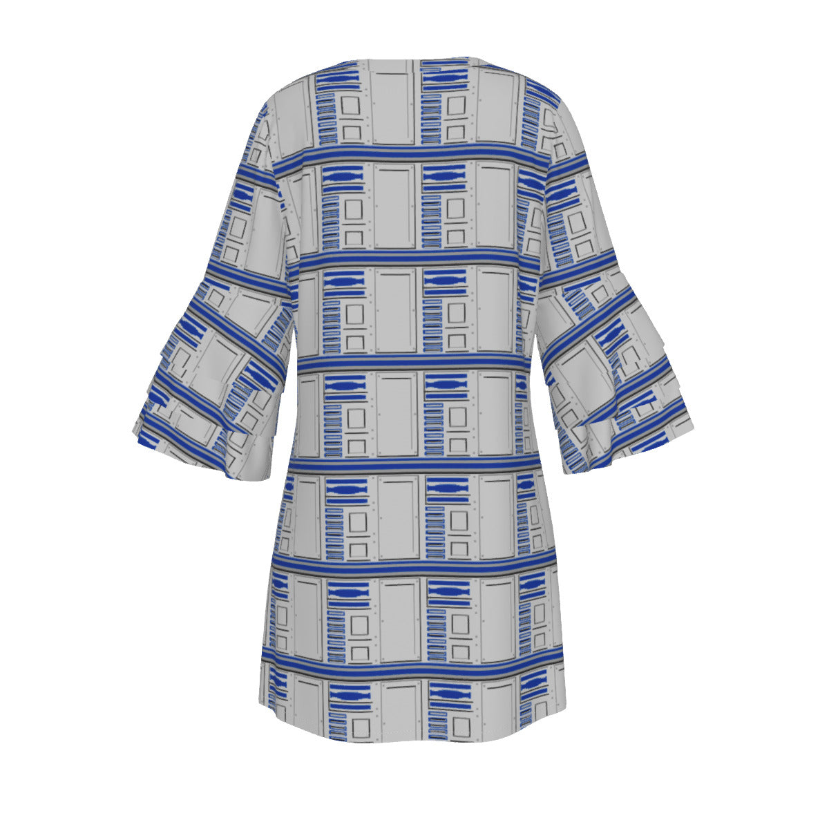 R2-D2 Women's Stacked Ruffle Sleeve Dress