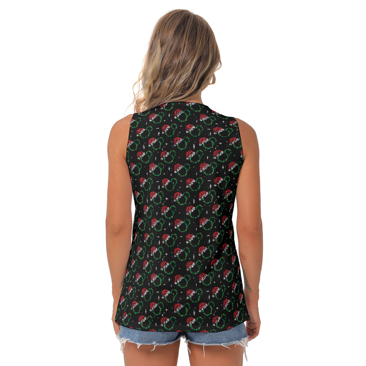 Christmas Women's Sleeveless V-Neck Top