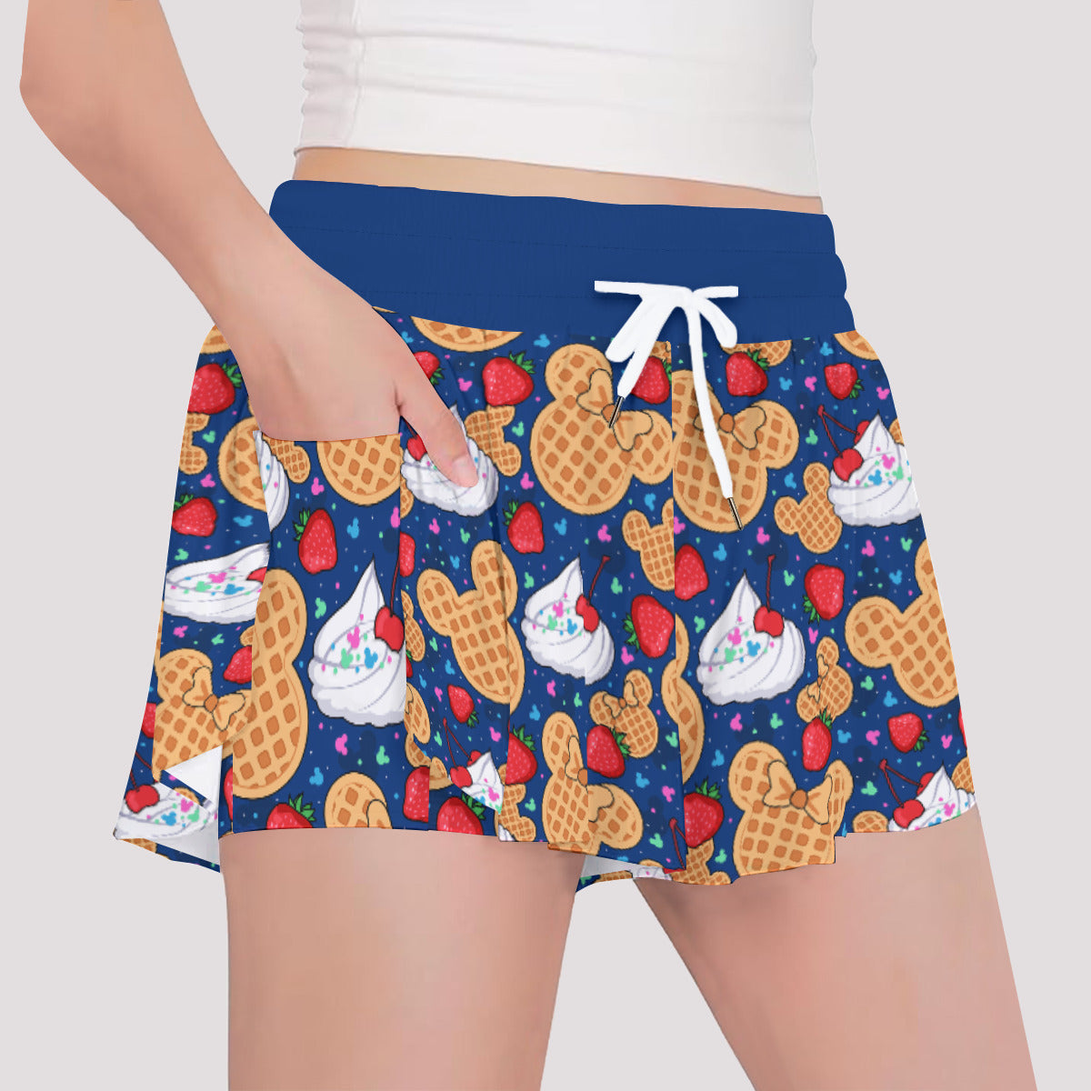 Mickey Waffles Girls' Sports Shorts
