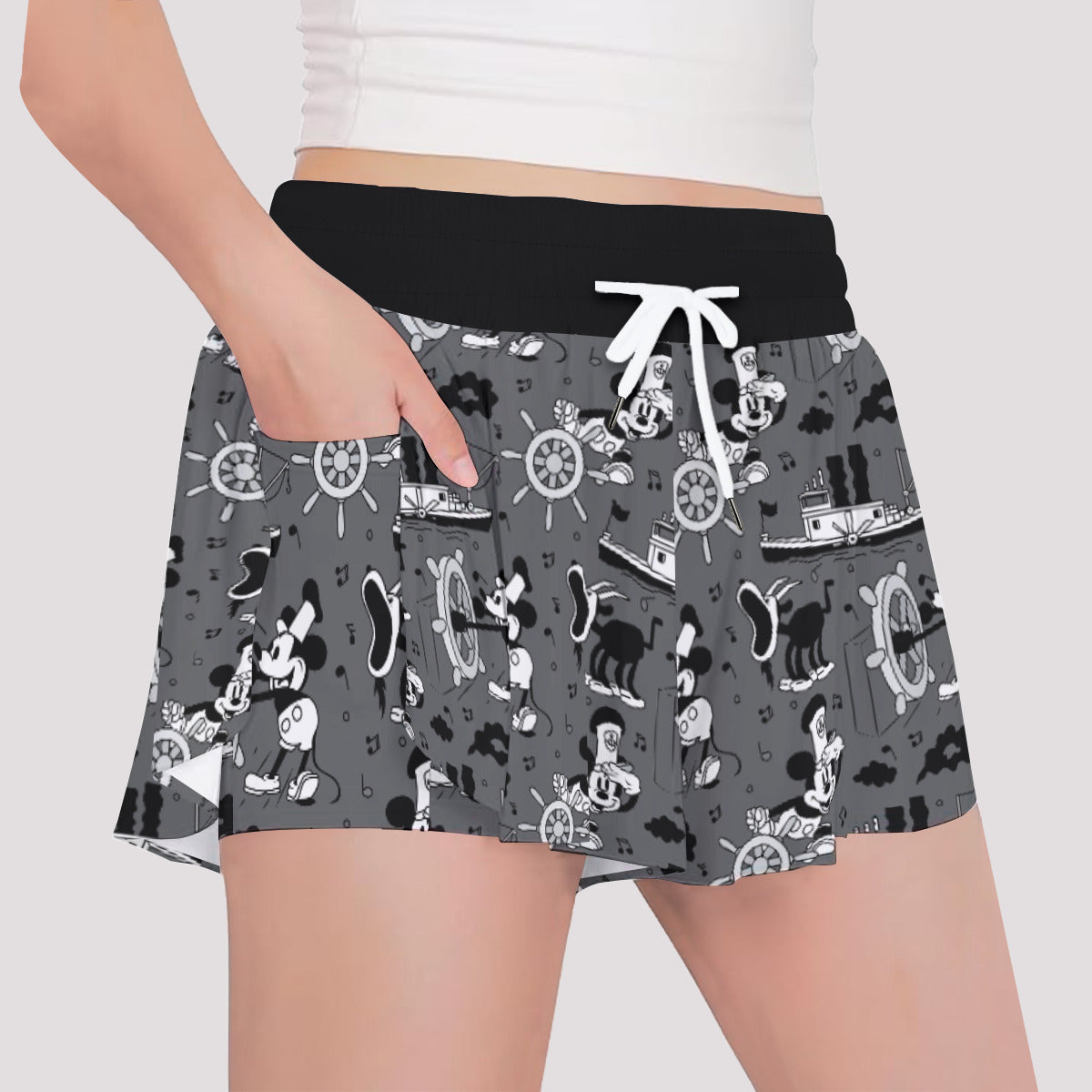 Steamboat Mickey Girls' Sports Shorts