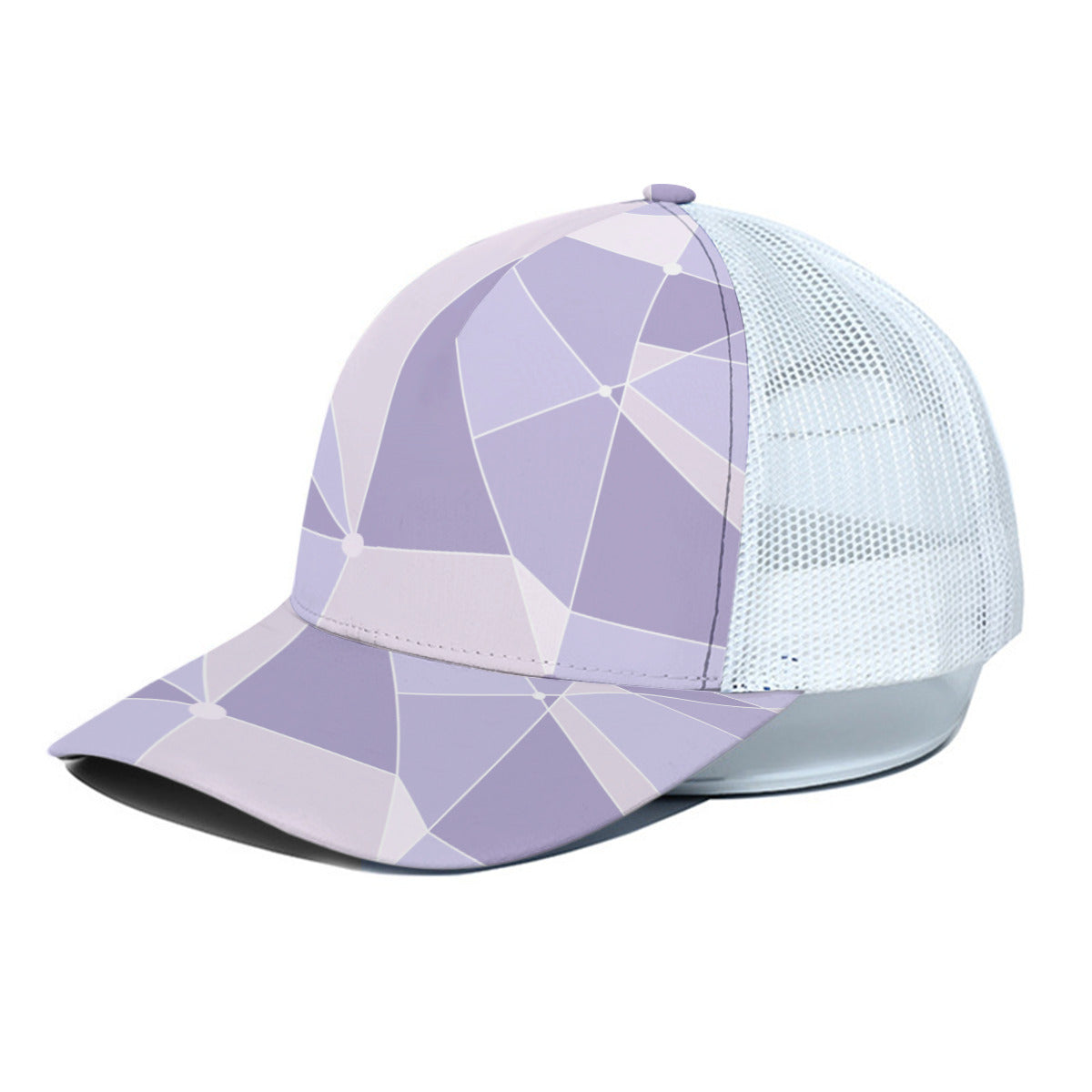 Purple Wall Unisex Trucker Hat With White Half Mesh