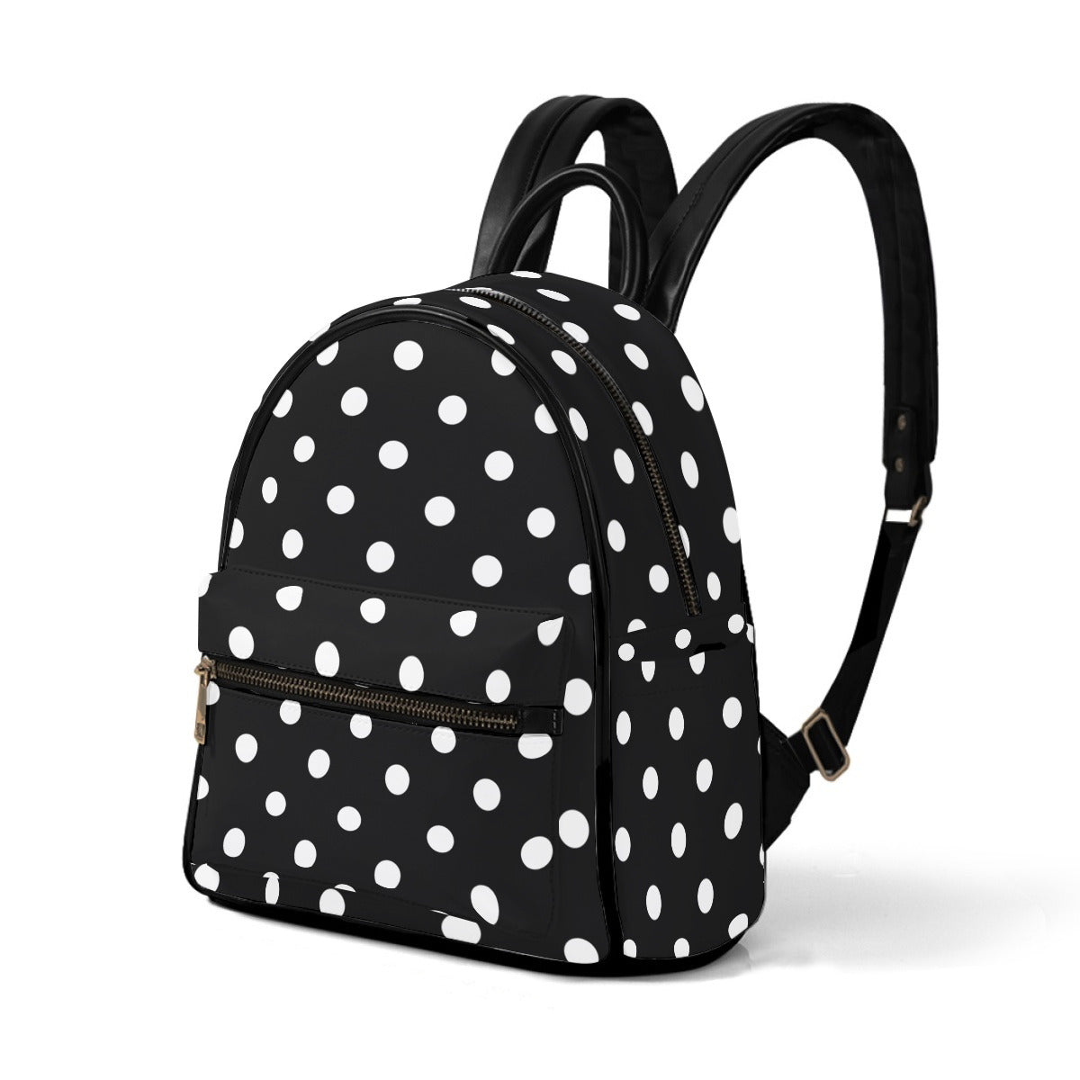 Black With White Polka Dots Mini Backpack