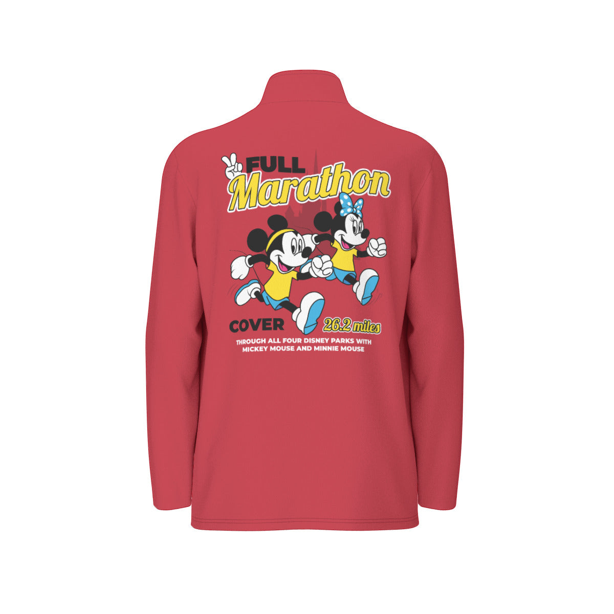 Mickey And Minnie Marathon Men's Athletic Long Sleeve Jacket