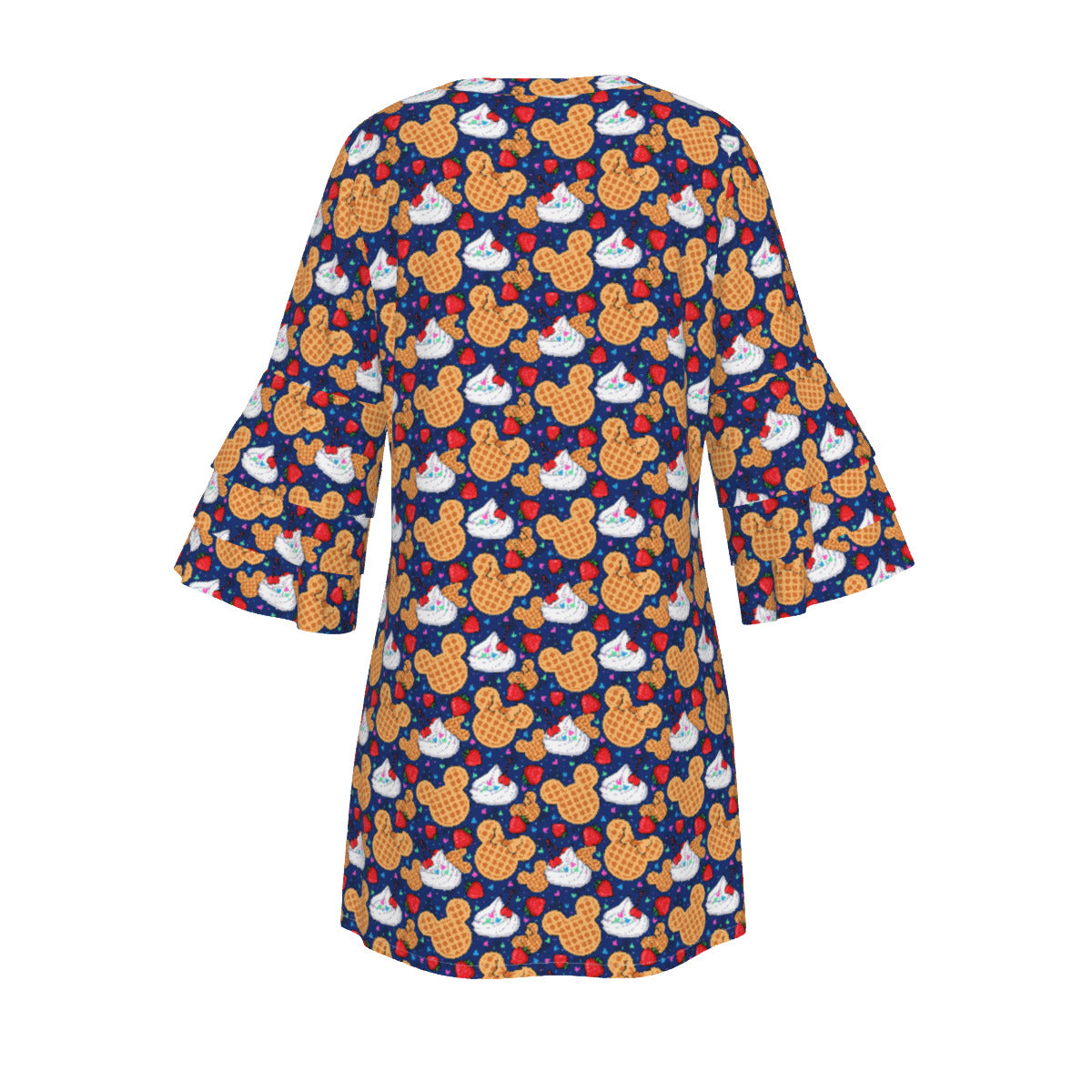 Waffles Women's Stacked Ruffle Sleeve Dress