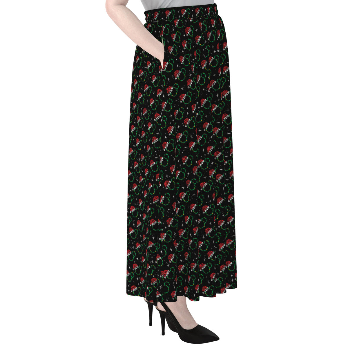 Christmas Women's Maxi Chiffon Skirt
