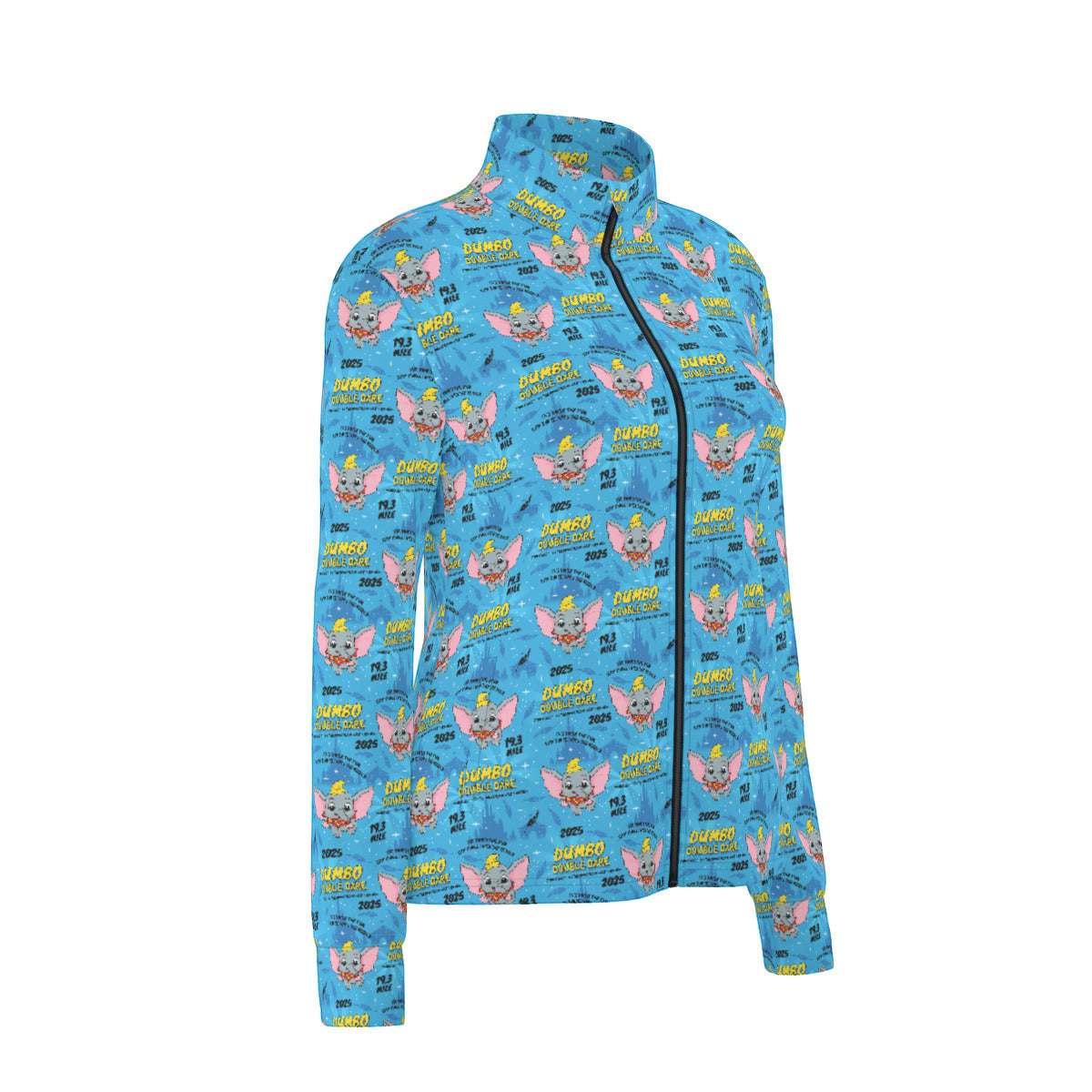 Disneyland Dumbo Double Date All-Over Print Women's Athletic Long Sleeve Thumbhole Jacket