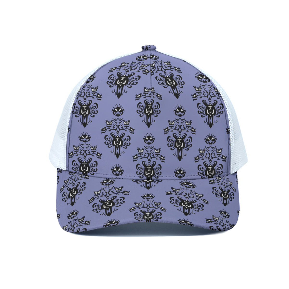 Haunted Mansion Wallpaper Unisex Trucker Hat With White Half Mesh