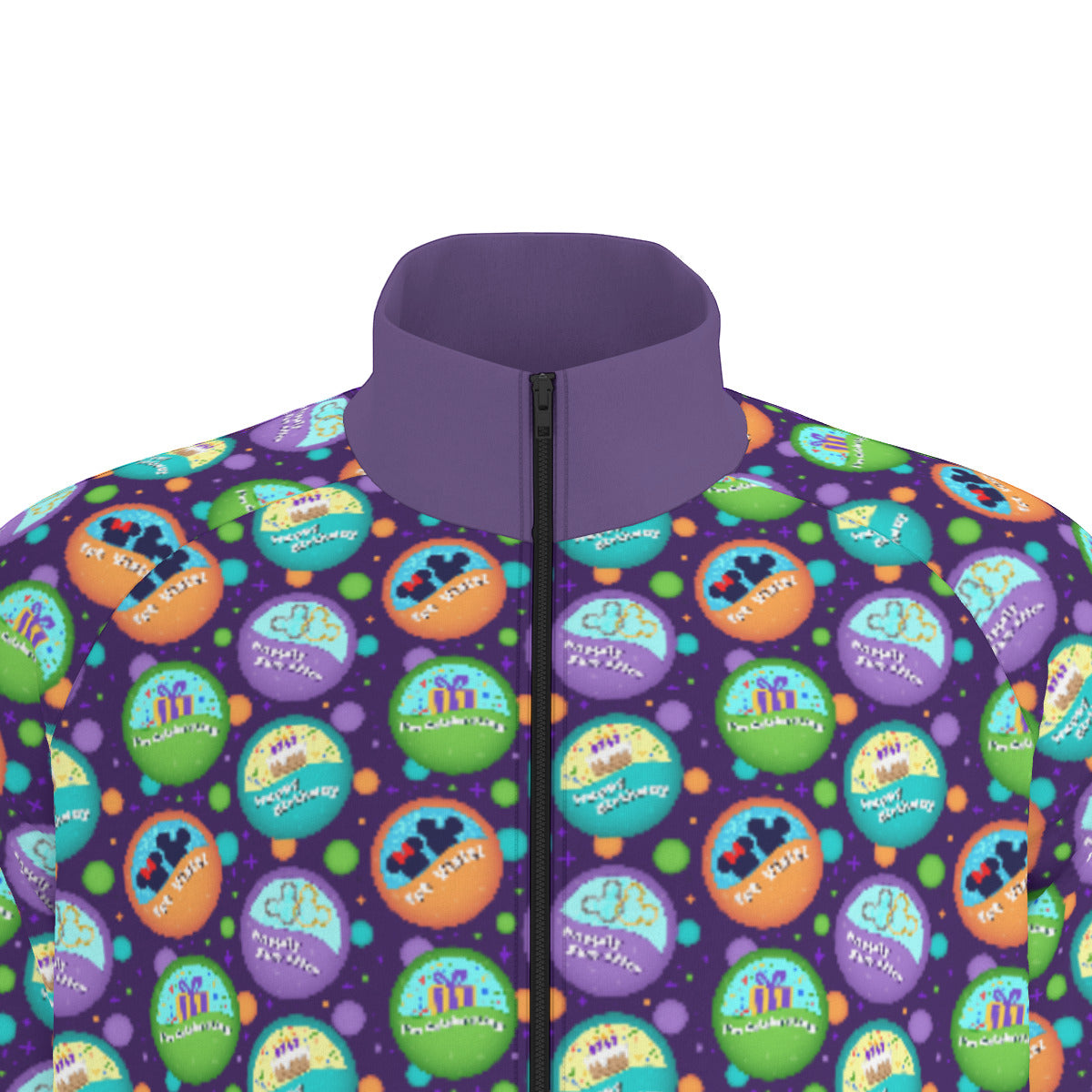 Button Collector Unisex Stand Collar Jacket