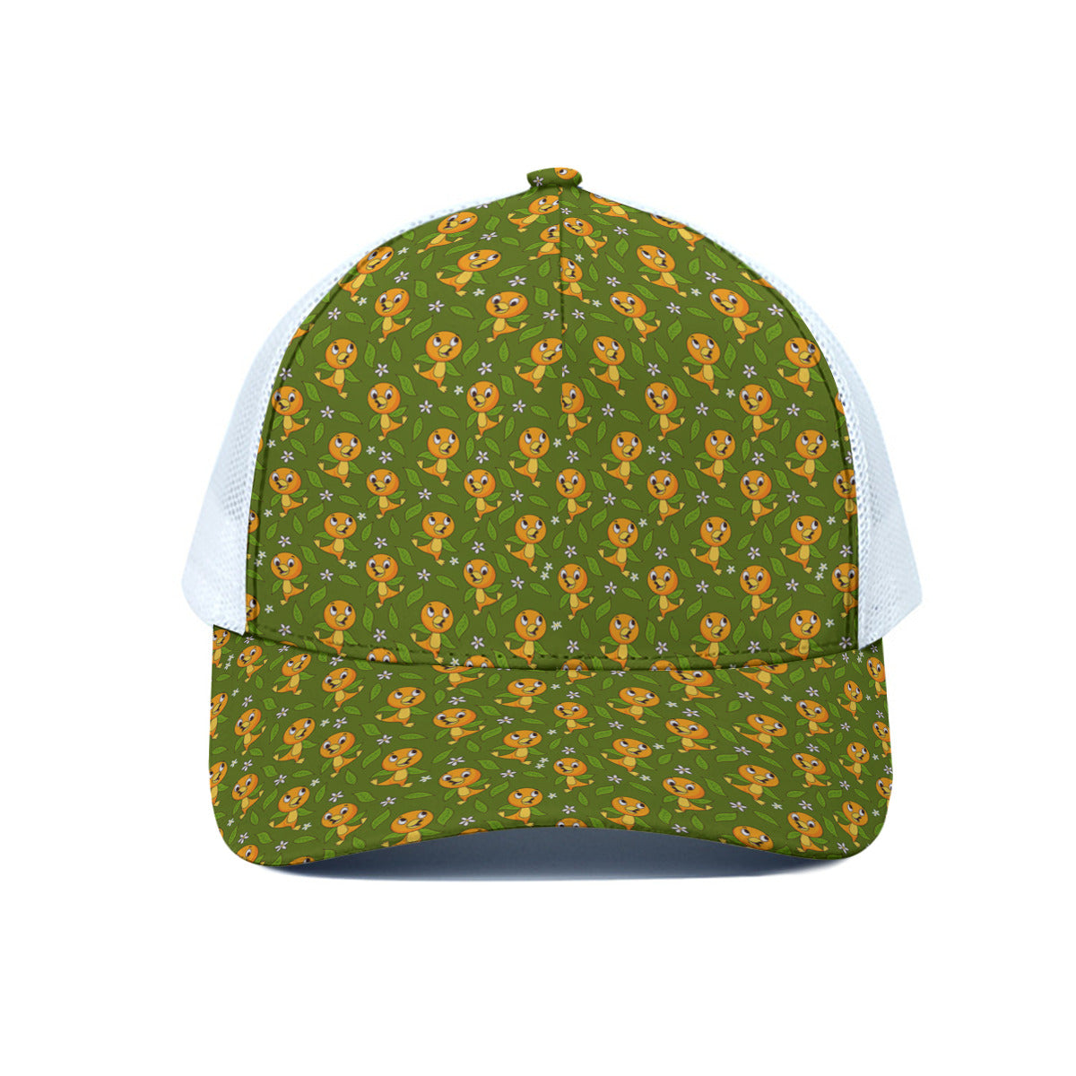 Orange Bird Unisex Trucker Hat With White Half Mesh