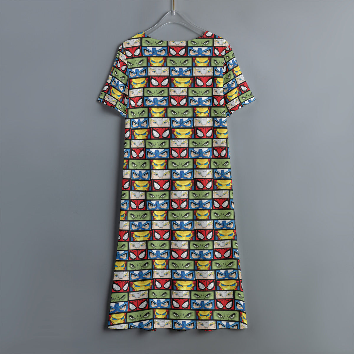 Super Heroes Eyes Women's Swing Dress With Short Sleeve