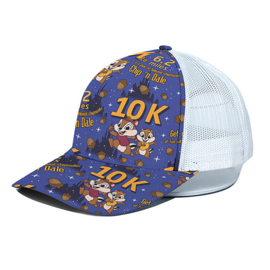 Chip And Dale 10K Unisex Trucker Hat With White Half Mesh