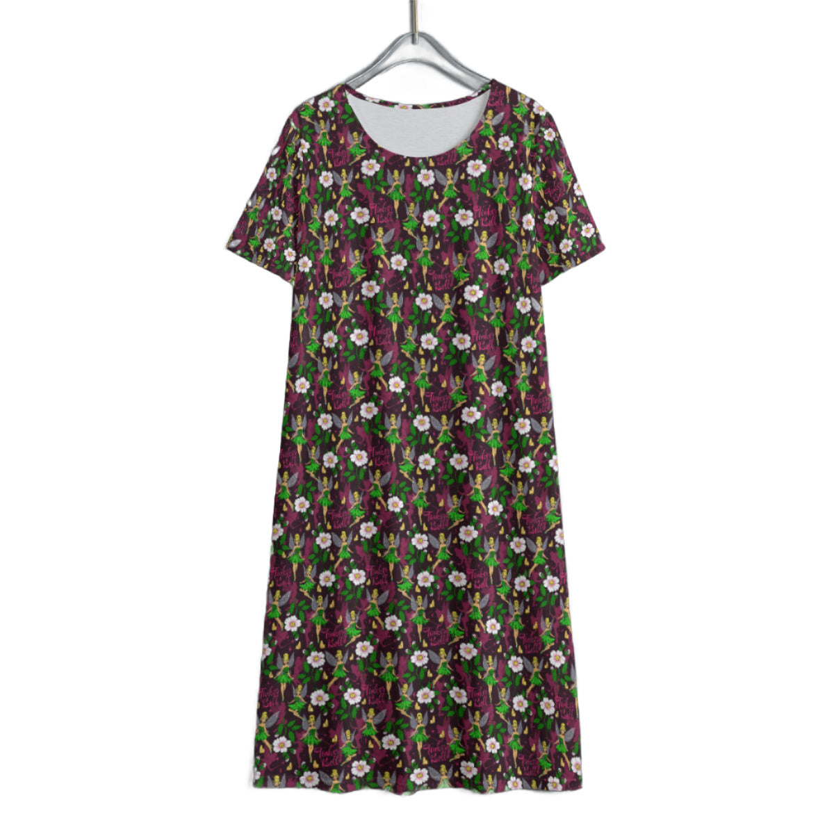 Tinker Bell Women's Swing Dress With Short Sleeve