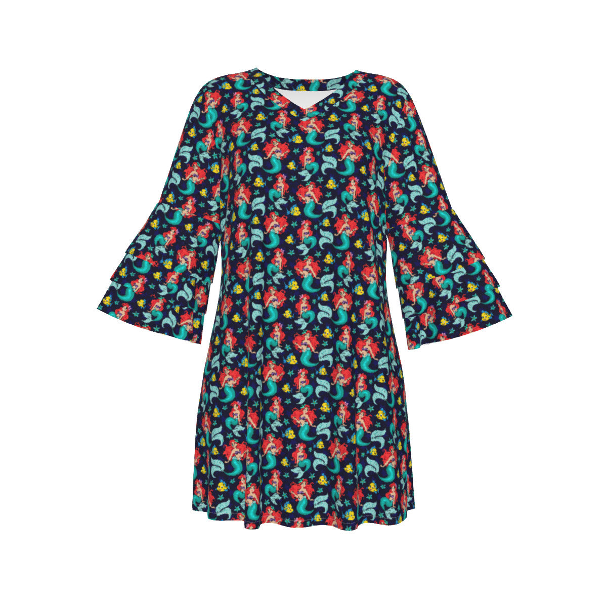 I Want To Be Where The People Are Women's Stacked Ruffle Sleeve Dress